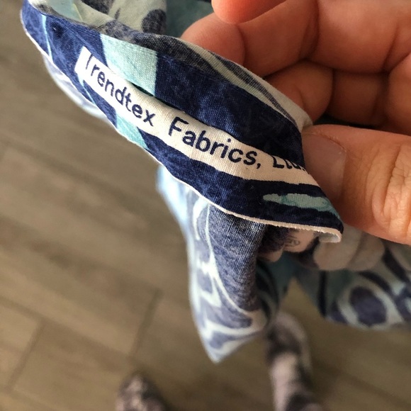 Hand made cotton Maxi-Midi floral tropical dress in torqoise blue•Fits like Med - Picture 9 of 12